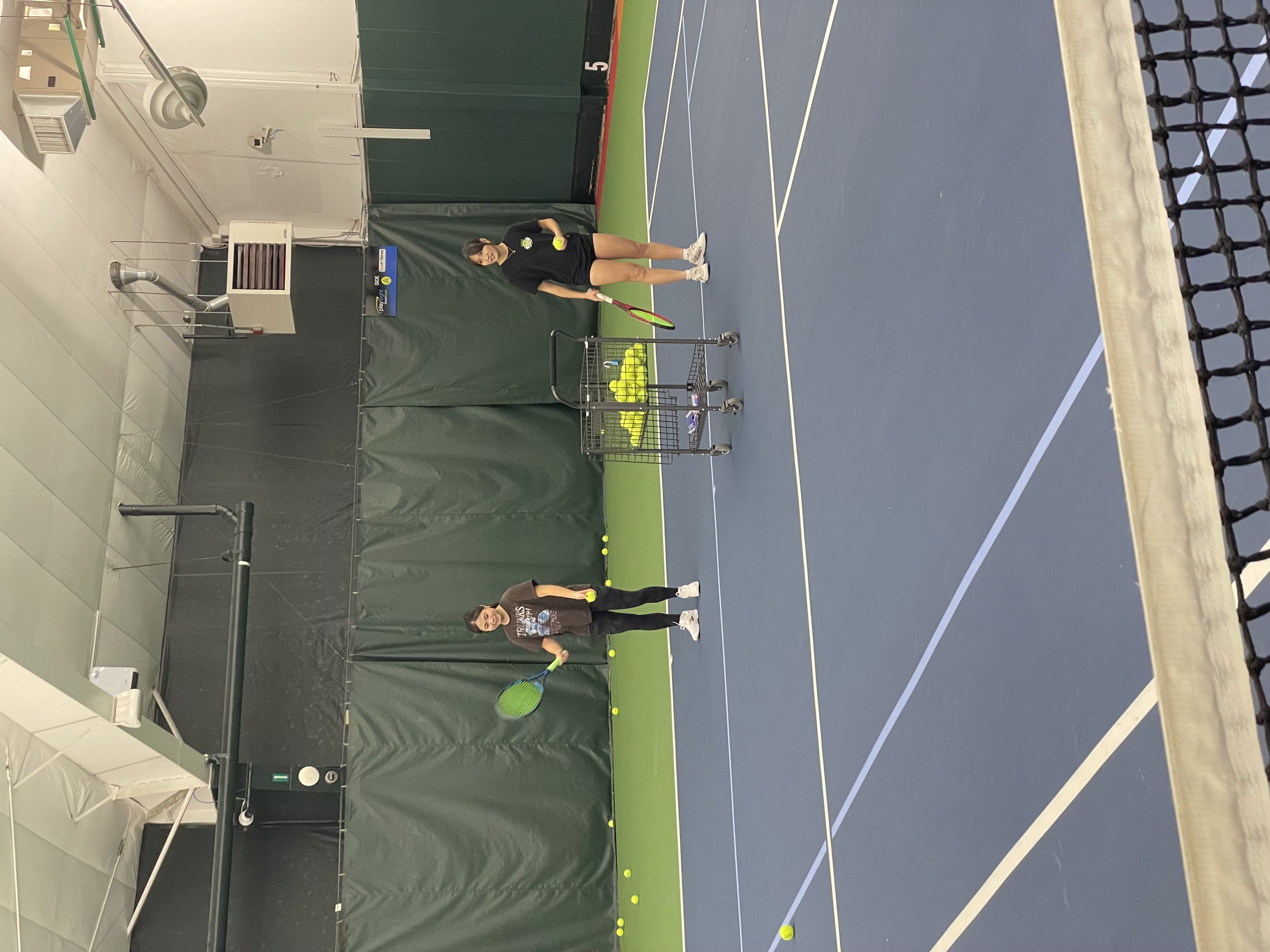 Tennis training session